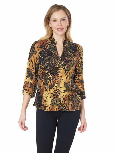 Tianello TENCEL™ "Paisley Cheetah" Dynasty Blouse