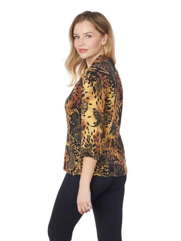 Tianello TENCEL™ "Paisley Cheetah" Dynasty Blouse