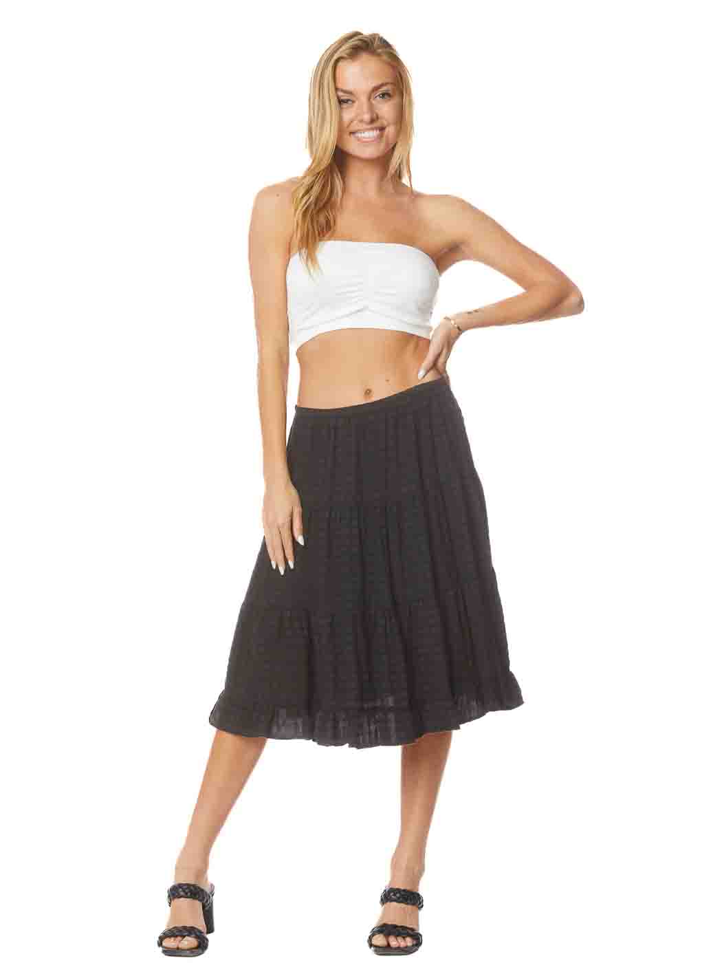 Layered peasant cheap skirt