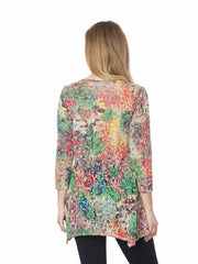 Tianello "Chamba" Printed Cotton Burnout Asbury Tunic