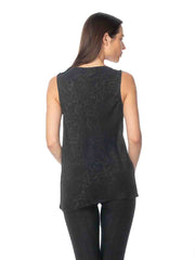 Tianello "Apiso" Textured Sueded Cupro - Erika Bias Tank