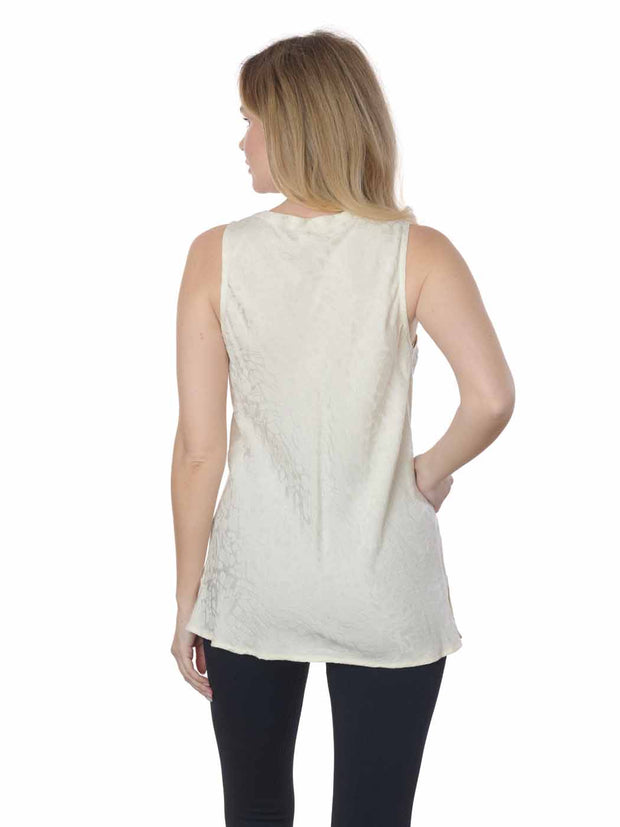 Tianello "Apiso" Textured Sueded Cupro - Erika Bias Tank