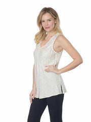 Tianello "Apiso" Textured Sueded Cupro - Erika Bias Tank