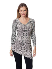 Tianello "Adele" French Knit Jacquard "Toni" Tunic