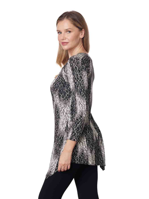 Tianello "Arro" French Knit Jacquard "Toni" Tunic