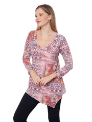 Tianello "REZA" Print Knit Burnout "Toni" Tunic S, M