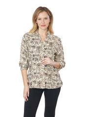 Tianello TENCEL™ "CYPRUS" Print "Suzy" Blouse - S