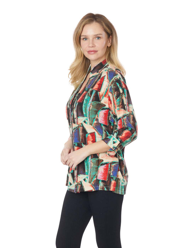 Tianello TENCEL™ "Diane's Tulips" Jacquard "Taipei" Blouse