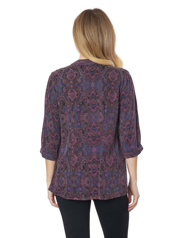 Tianello TENCEL™ print "Imperial Paisley "Hali" Blouse