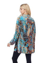 Tianello TENCEL™ Print "Tunisia" - "Sharon" Blouse - (Oversized Fit)