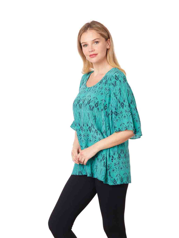 Tianello "Izakaya" print 100% Washable Silk "Alena" Blouse-SEYCHELLES