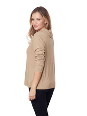 Tianello TENCEL™ "Whisper Knit"  L.S. Cowl Blouse- Line'