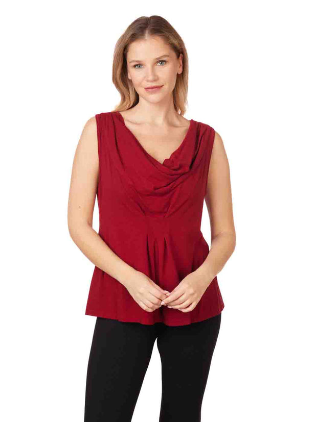 Tianello TENCEL™ Whisper Knit "Cowl" Tank Top