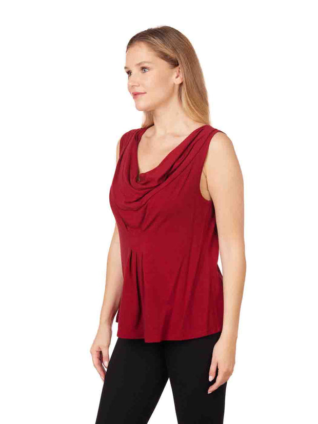 Tianello TENCEL™ Whisper Knit "Cowl" Tank Top