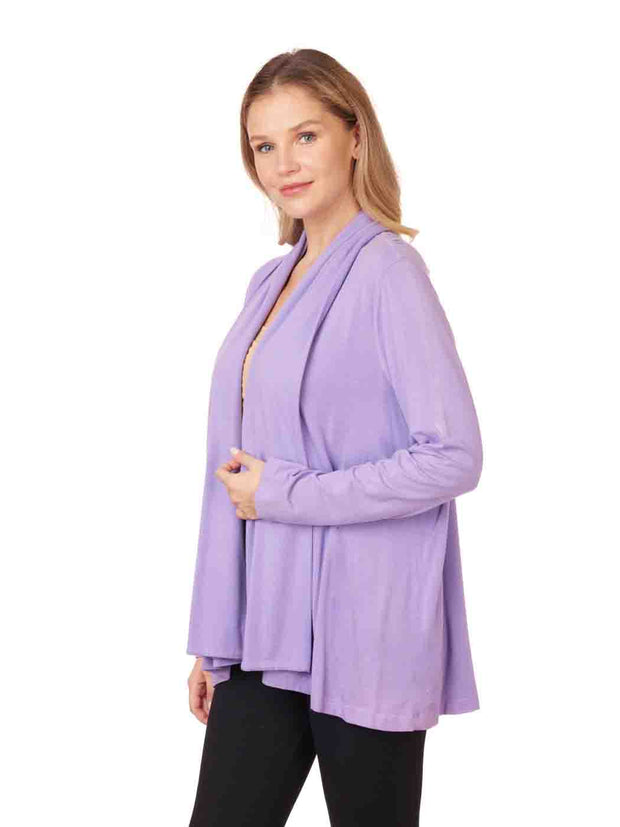 Tianello TENCEL "Whisper Knit" Jersey "Aneza" Jacket-Sill Lavender