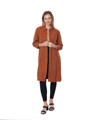 Tianello TENCEL™ "Harvard Twill" Long Duster "Daphne" Shirt Dress