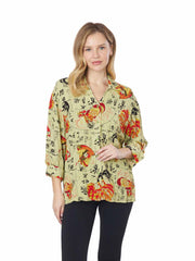 Tianello TENCEL™ "Geisha" Print "Suzy" Blouse