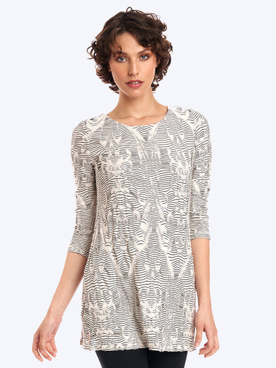 Tianello Crawford Knit Jersey Jacquard Mara Tunic-Wash